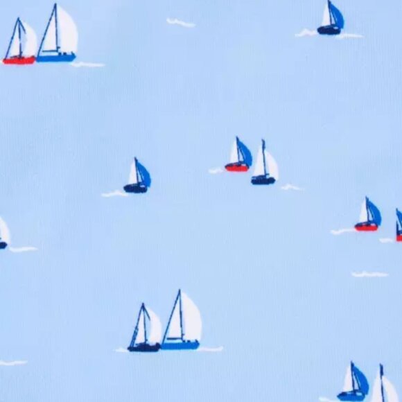 Janie and Jack Baby Recycled Sailboat Rash Guard Swimsuit 0-3m - Picture 3 of 8